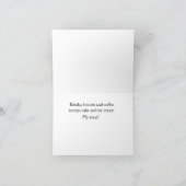 Biscotti et café Anniversaire Carte (Intérieur)