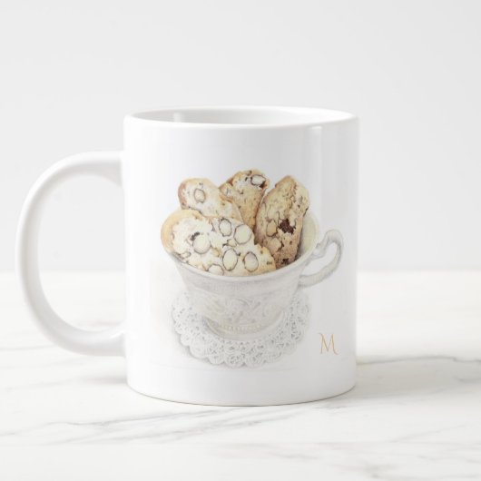 BISCOTTI Grote Witte Mok + Initiaal (Links)