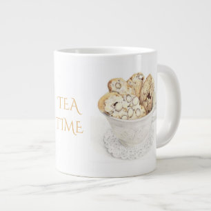 BISCOTTI "HEURE DU THÉ" Grande Tasse Blanche