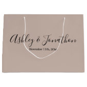 Biscotti Mariage personnalisé Grand sac cadeau (Devant)