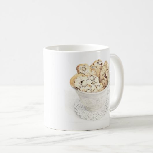 BISCOTTI Mug Blanc + Initiale (Devant droit)