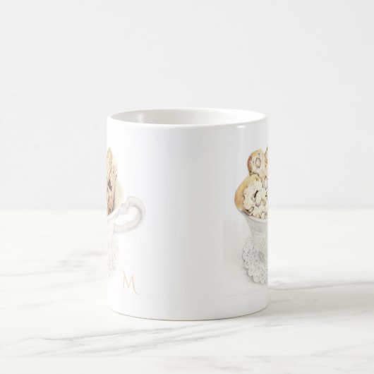 BISCOTTI Mug Blanc + Initiale (Centre)