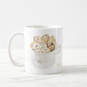 BISCOTTI Mug Blanc + Initiale