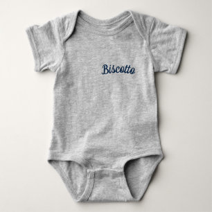 Biscotto/Little Biscuit Baby Bodysuit Grey