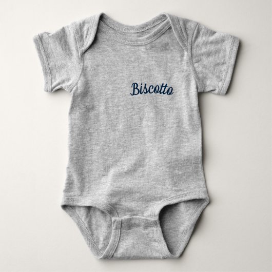 Biscotto / Little Biscuit Baby Bodysuit Grey (Voorkant)