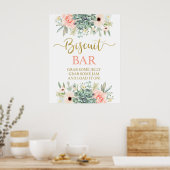 Biscuit Bar-succulenteken Poster (Keuken)