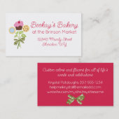 biscuit bouquet de cupcake carte de visite (Devant / Derrière)