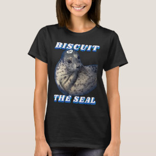 Biscuit De Zeehond Meme Dier Tiktok Retro Adoptie T-shirt