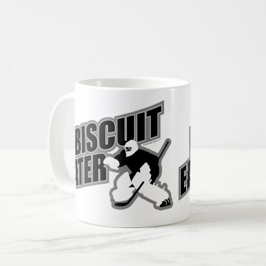 Biscuit Mangeur (gardien de hockey) Café Mug (Devant gauche)