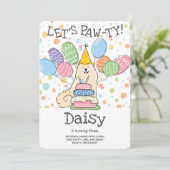 Biscuit Samoyed Chien Anniversaire Fête Invitation (Debout devant)