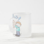 "BISCUIT !" Tasse en verre givré (Devant gauche)