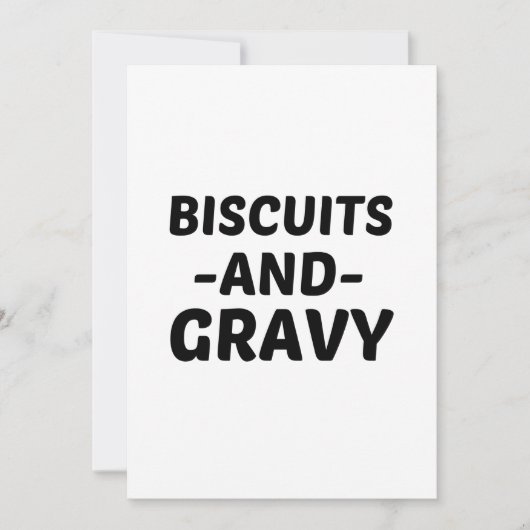 BISCUITS AND GRAVY (2) KAART (Voorkant)