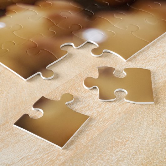 Biscuits avec le puzzle comestible d'or (Côté)