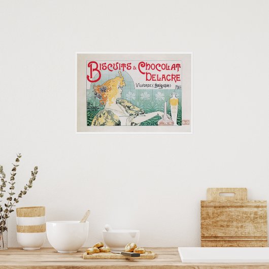 Biscuits Chocolate Food and Art Poster (Keuken)