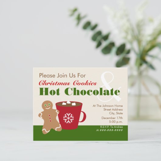 Biscuits de Noël et invitation de chocolat chaud (Debout devant)