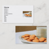 Biscuits de vanille et un verre de carte de visite (Devant / Derrière)