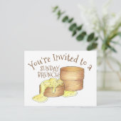 Biscuits en Gravy Brunch Breakfast Invitation Briefkaart (Staand voorkant)