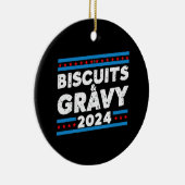 Biscuits en jus 2024 presidentsverkiezingen keramisch ornament (Rechts)