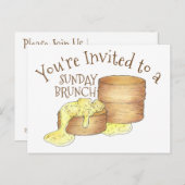 Biscuits et Brunch Gravé Petit déjeuner Invitation (Devant / Derrière)