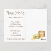 Biscuits et Brunch Gravé Petit déjeuner Invitation (Dos)