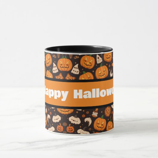 Biscuits fins d'Halloween Gingerbread Café Mug (Centre)