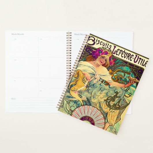 Biscuits Lefevre-Utile by Alphonse Mucha (1896) Planner (Display)