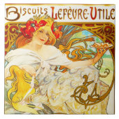 Biscuits Lefèvre-Utile - Large Ceramic Tile Tegeltje (Voorkant)