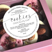 Biscuits minimalistes Étiquette Boulangerie Emball