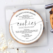 Biscuits minimalistes Étiquette Boulangerie Emball