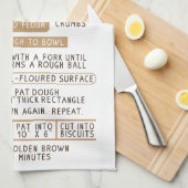 Biscuits Scone Recipe Tea Kitchen Towel Theedoek (Quarter Fold)