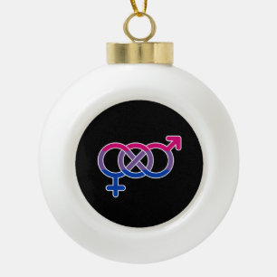 Biseksualiteit Gender Symbool Keramische Bal Ornament