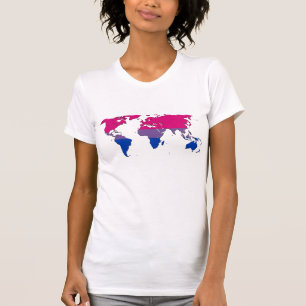 Biseksualiteit trots wereldkaart Tank Top