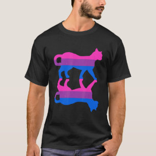 Biseksualiteit Vlag Dier Kat Mensenrechten Lgbt Bi T-shirt