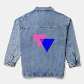 Biseksualiteitssymbool Denim Jacket (Achterkant)