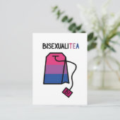 BiseksualiteitTHEE Bi Pride Vlag Biseksuele Thee Briefkaart (Staand voorkant)