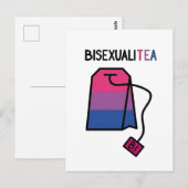 BiseksualiteitTHEE Bi Pride Vlag Biseksuele Thee Briefkaart (Voorkant / Achterkant)