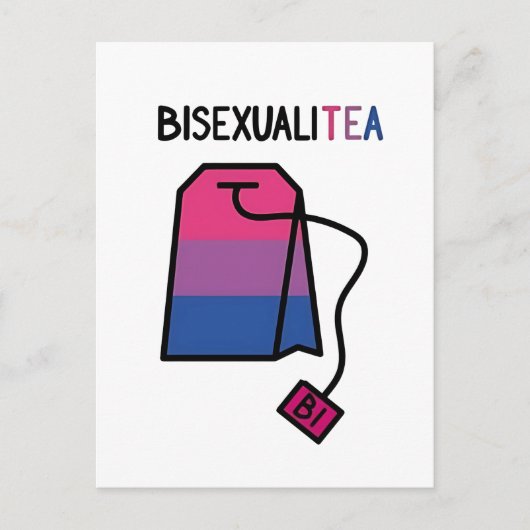 BiseksualiteitTHEE Bi Pride Vlag Biseksuele Thee Briefkaart (Voorkant)