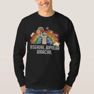Biseksueel Bipolair Biraciaal Regenboog Trots Bise T-shirt