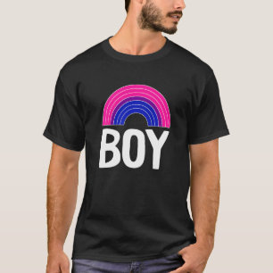 Biseksueel Jongen Regenboog LGBT Q Cool Subtiel Bi T-shirt