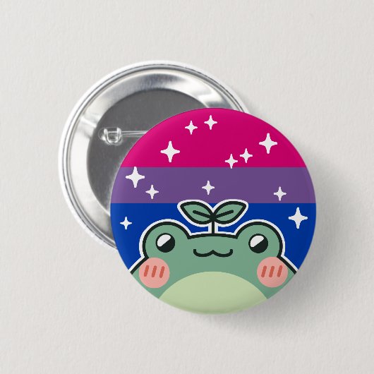 Biseksueel LGBT Pride Flag Frog Button (Voorkant /achterkant)