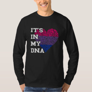 Biseksueel LGBTQ Duim Hart Mijn DNA Biseksuele Vla T-shirt