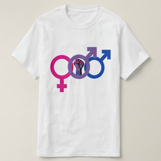 Biseksueel Man Power LGBTQ+ T-shirt (Design voorkant)
