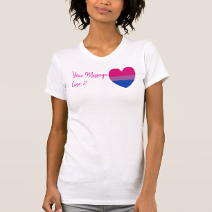 Biseksueel Niet Fase Hart Aangepaste Woord Kunst T-shirt