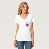 Biseksueel Pride Hart T-shirt (Voorkant volledig)
