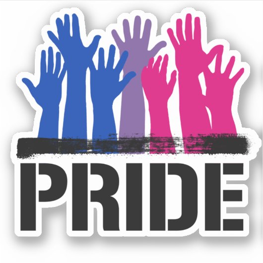 Biseksueel Samen Pride Sticker (Voorkant)