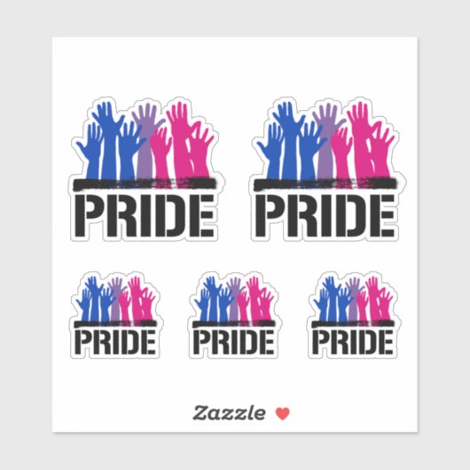 Biseksueel Samen Pride Sticker (Vel)