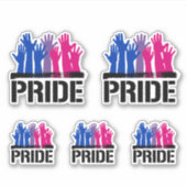 Biseksueel Samen Pride Sticker (Voorkant)