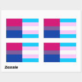 Biseksueel/trans pride vlaggen sticker (Vel)