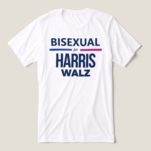 Biseksueel voor Harris Walz Tri-Blend Shirt (Design voorkant)