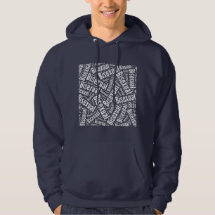 BISEKSUEEL WOORD PATROON WIT -.png Hoodie